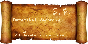 Derecskei Veronika névjegykártya